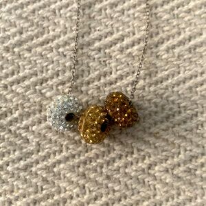 Swarovski Crystal Ball Necklace 18”